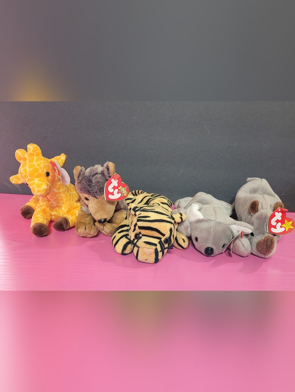 Ty Beanie Babies Assorted Animal Plushes Set Of 5 See Description (1724)